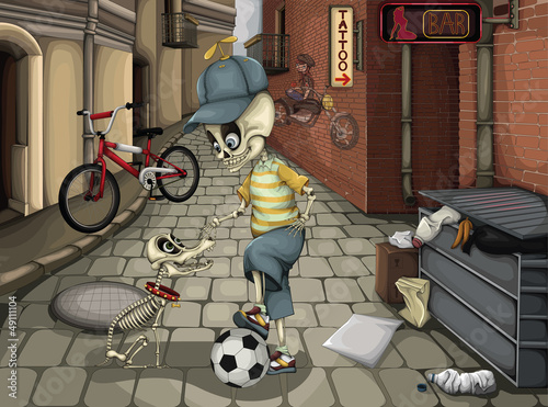 Street skeletons