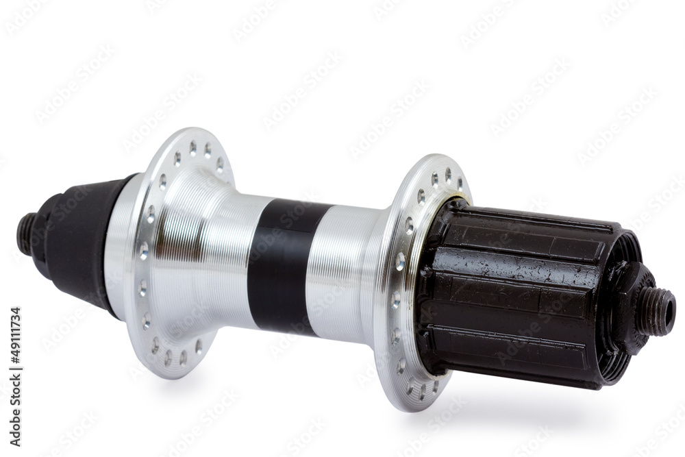 bicycle rear hub isolated on a white bicycle rear hub isolated on a white