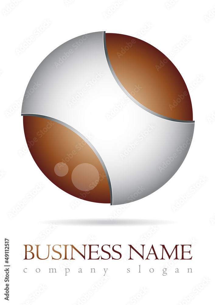 Business logo 3D glossy metal design Business logo 3D glossy metal design