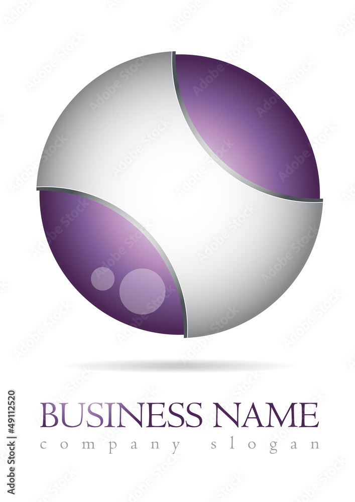Business logo 3D metal sphere design Business logo 3D metal sphere design