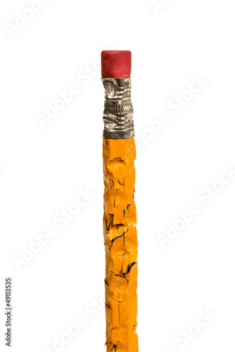 Stressed Out Chewed Pencil XXXL Isolated On White