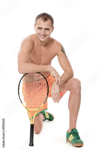 Portrait the man with racket © jura