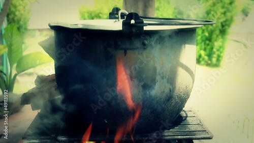 Fire soup pot 01 photo