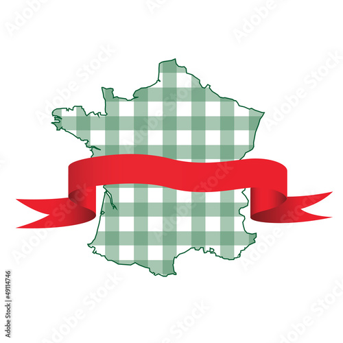 France carreaux et ruban