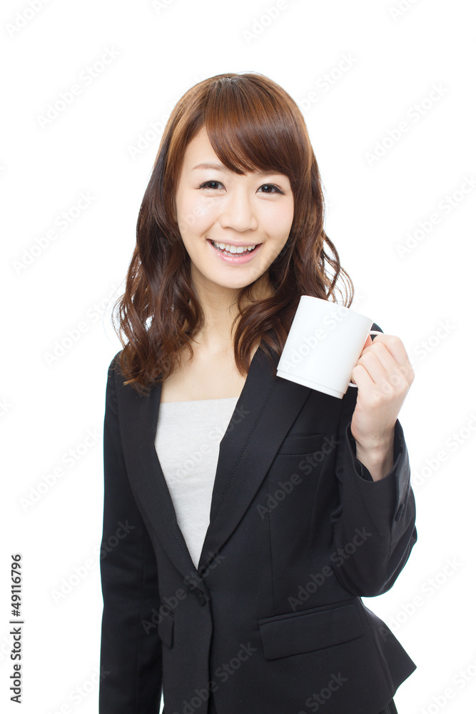 Beautiful asian businesswoman on white background Beautiful asian businesswoman on white background
