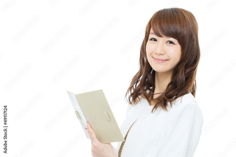Beautiful asian businesswoman on white background Beautiful asian businesswoman on white background