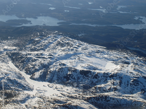 Luftaufnahme Norwegen im Winter photo