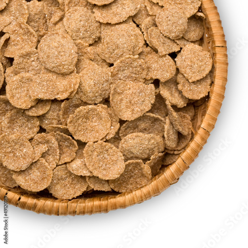 close-up of wheat flakes photo