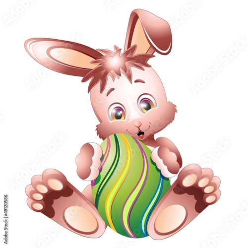 Easter Rabbit Cartoon with Egg - Coniglio di Pasqua con Uovo