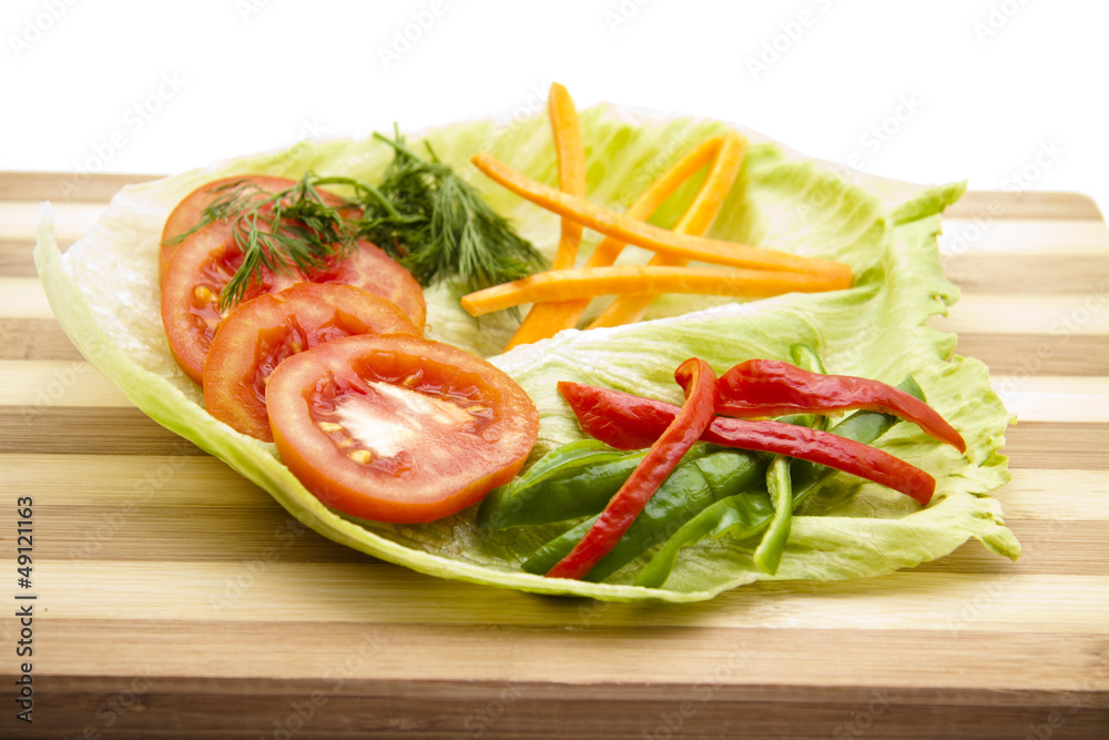 Tomaten mit Paprika und Karotten Tomaten mit Paprika und Karotten