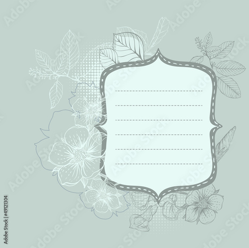 frame with hand drawn flowers