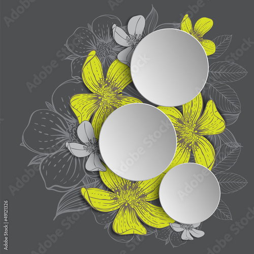 frame with hand drawn flowers