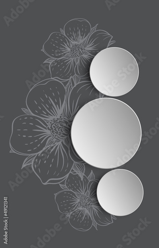 frame with hand drawn flowers