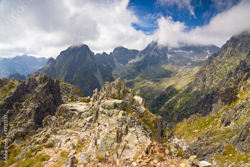 view from Lomnicke sedlo in High Tatras