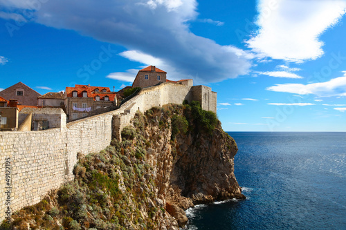 Panorama of walls which is defending old Dubrovnik
