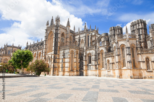 Canvas Print Facade of  Santa Maria da Vitoria monastery, Batalha, Portugal