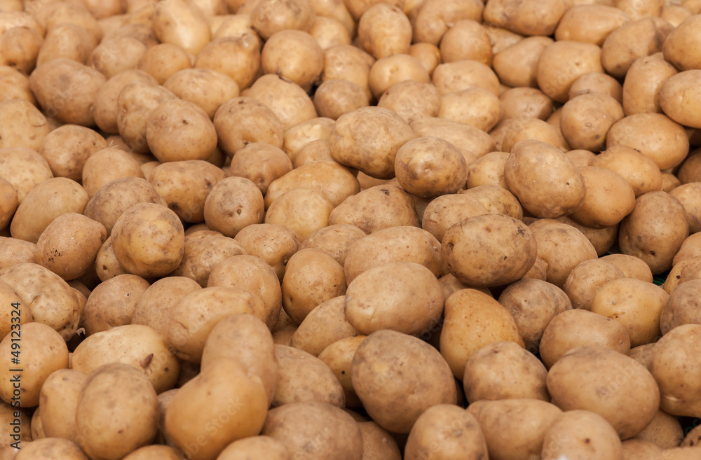 Many potatoes at the open air market in Turkey Many potatoes at the open air market in Turkey
