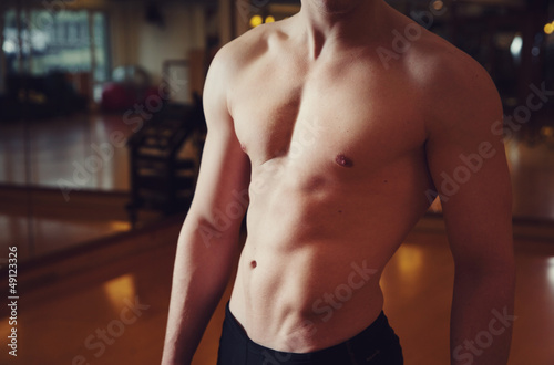 Tableau sur toile Corps d'un homme musclé