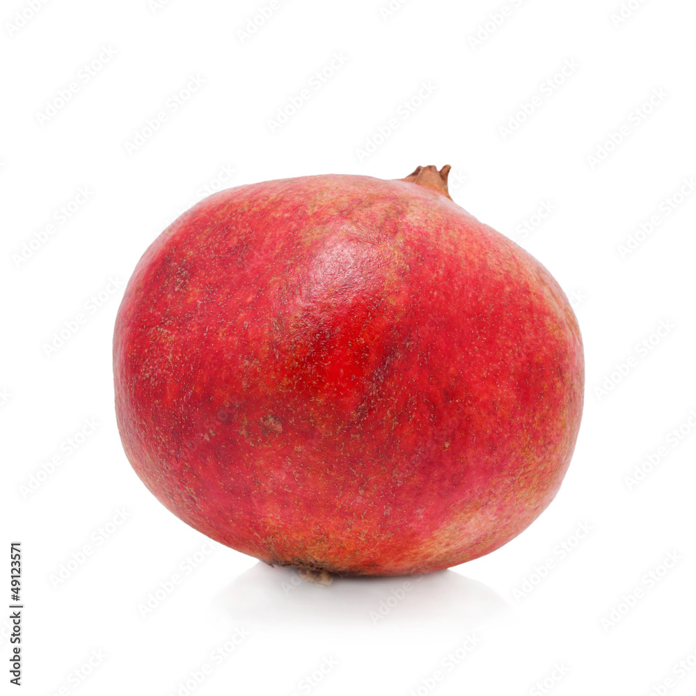 Fresh ripe pomegranate. Isolated on white background. Fresh ripe pomegranate. Isolated on white background.
