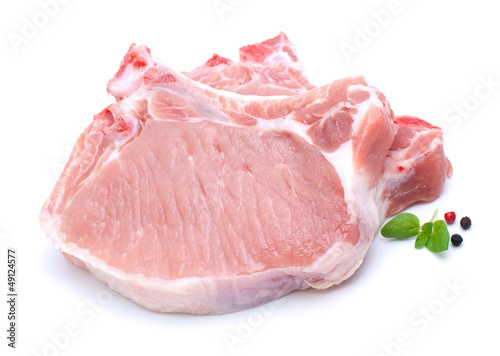Quadro em tela Raw pork cutlet