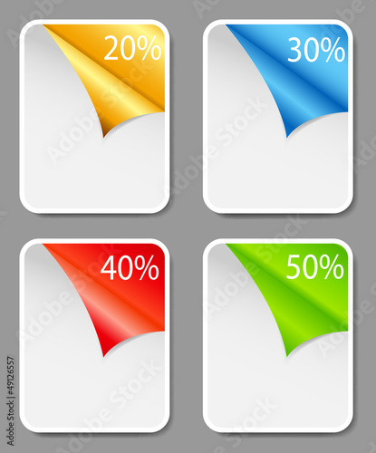 Set of Sale Tags. Vector illustration
