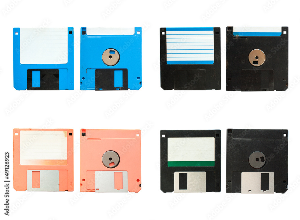 Fototapeta premium Old vintage floppy disc A 4 style