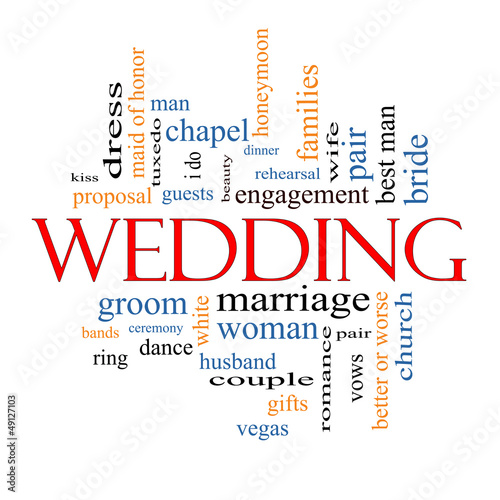 Wedding Word Cloud Concept