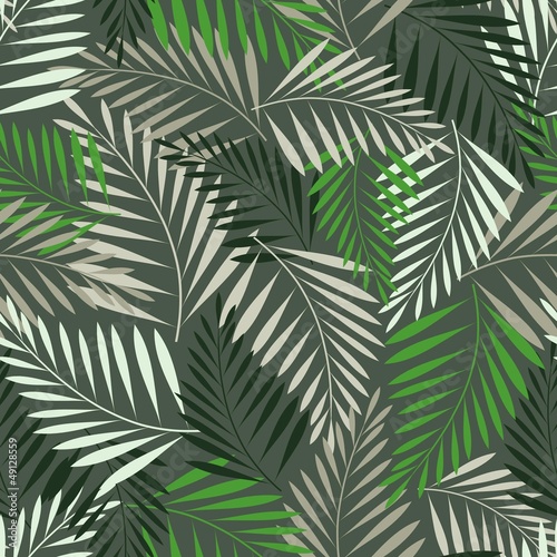 Abstract fern leaf seamless pattern