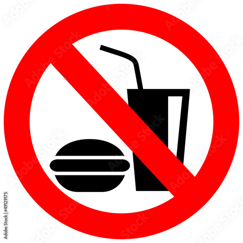 No eat and drink vector symbol