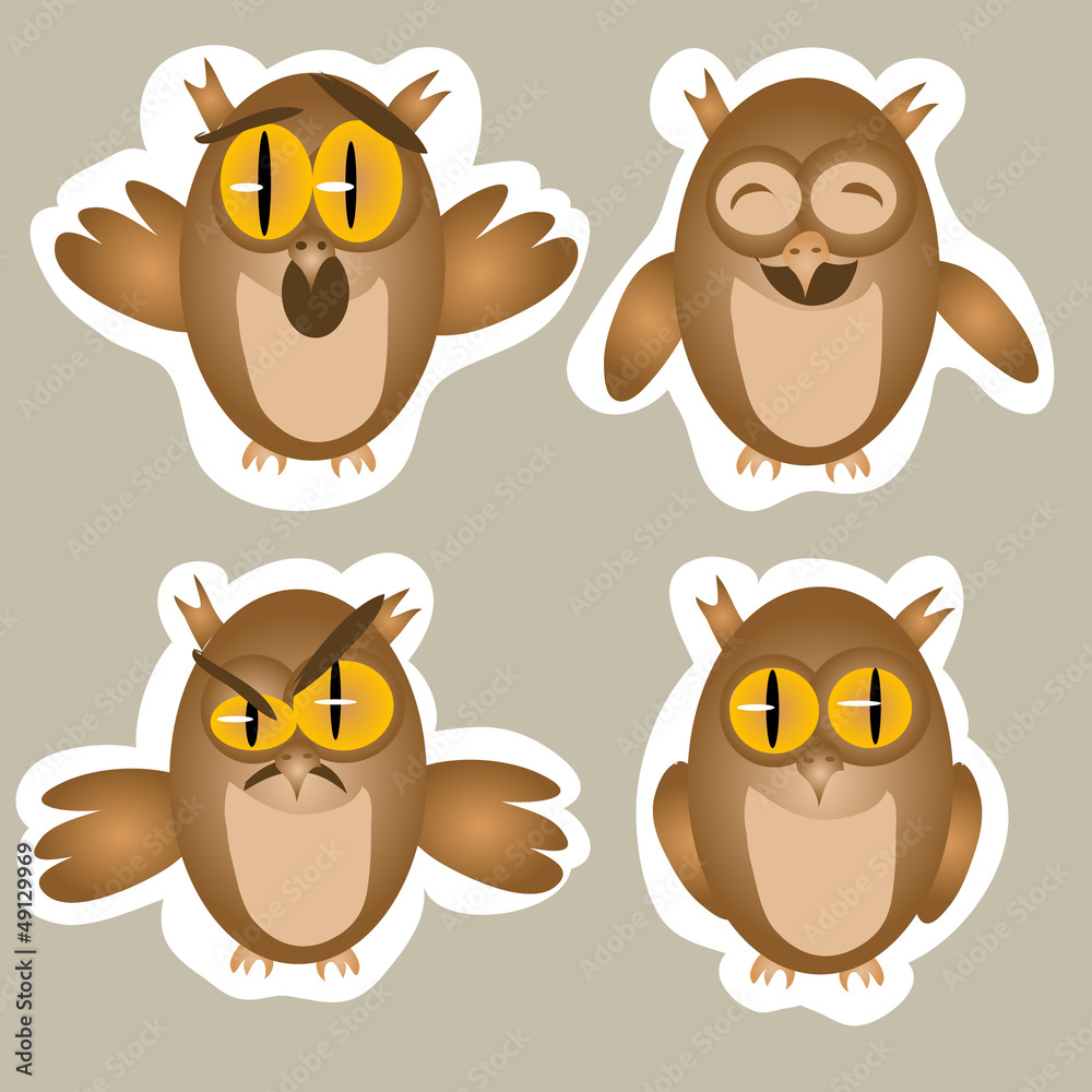 Set of owls Set of owls