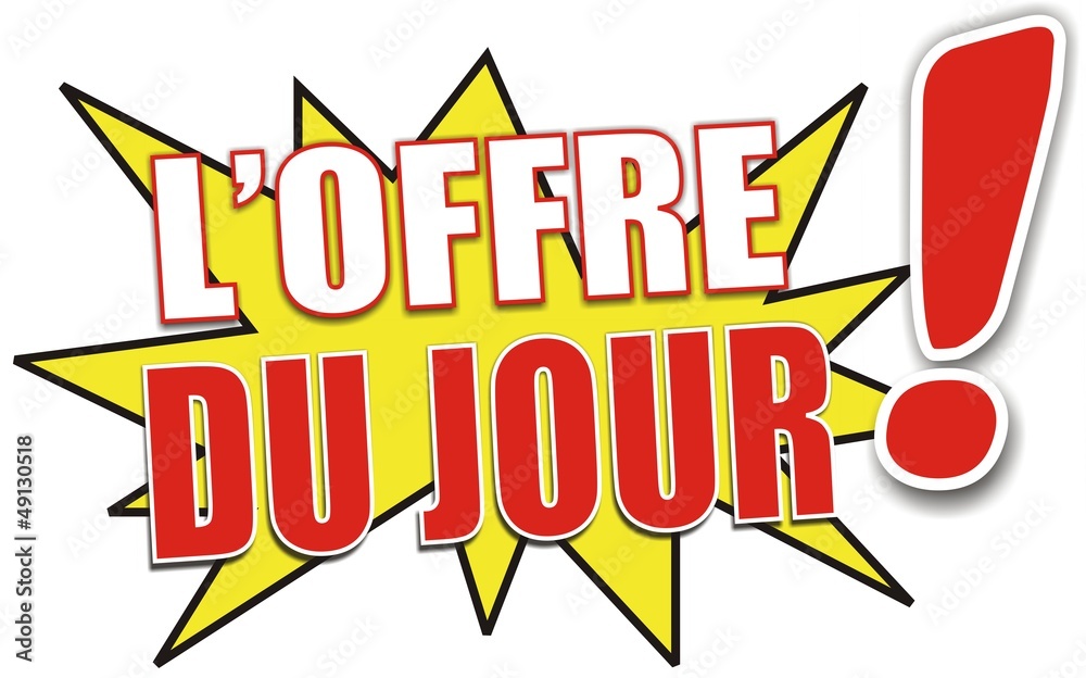 étiquette l'offre du jour étiquette l'offre du jour