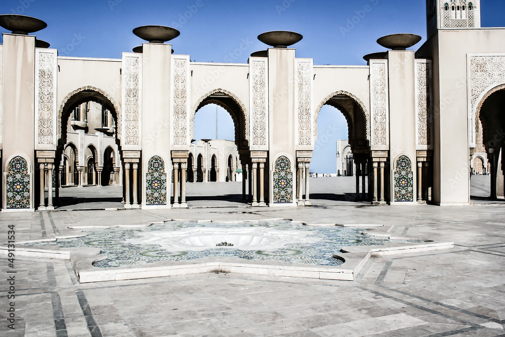 Obraz premium The Hassan II. mosque in Casablanca, Morocco