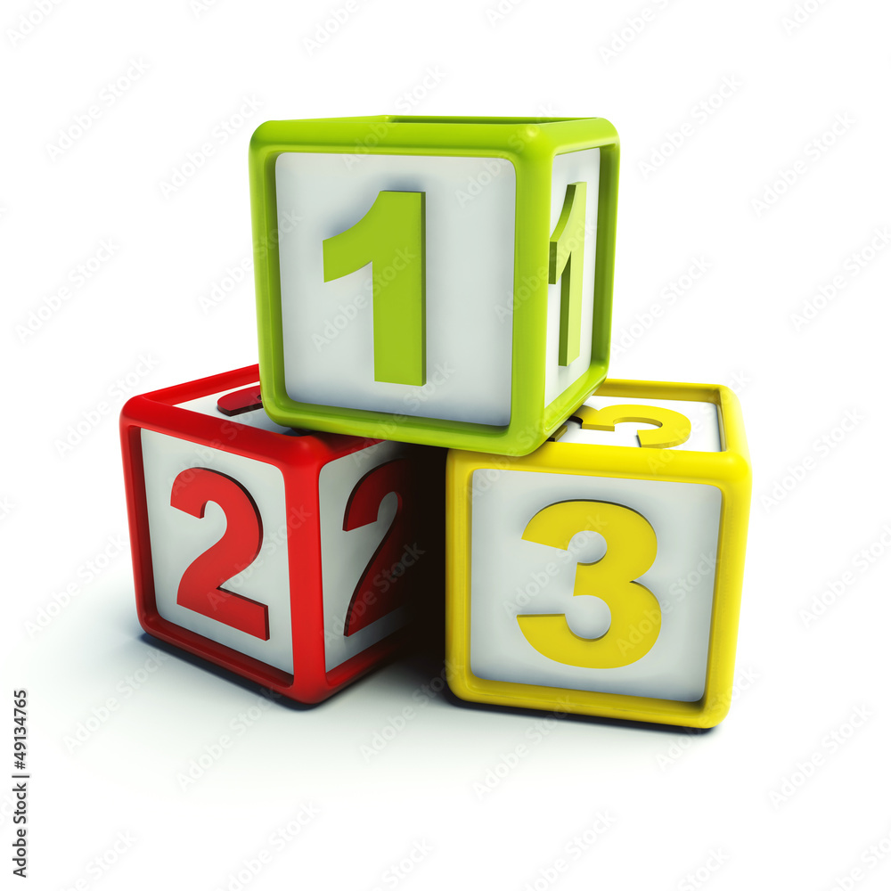 Baby playing cubes 1 2 3 Baby playing cubes 1 2 3