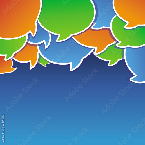 Vector abstract background with speech bubbles