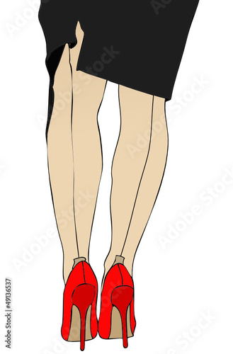 Gambe sensuali e sexy scarpe rosse