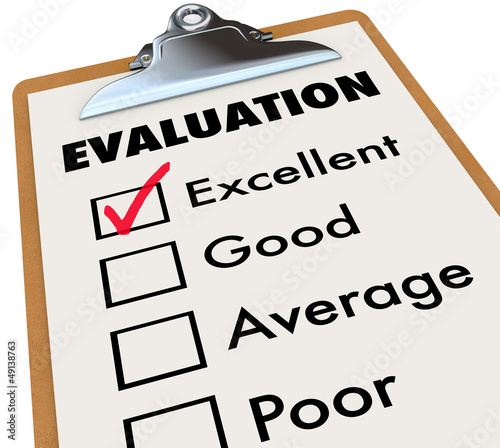 Evaluation Report Card Clipboard Assessment Grades