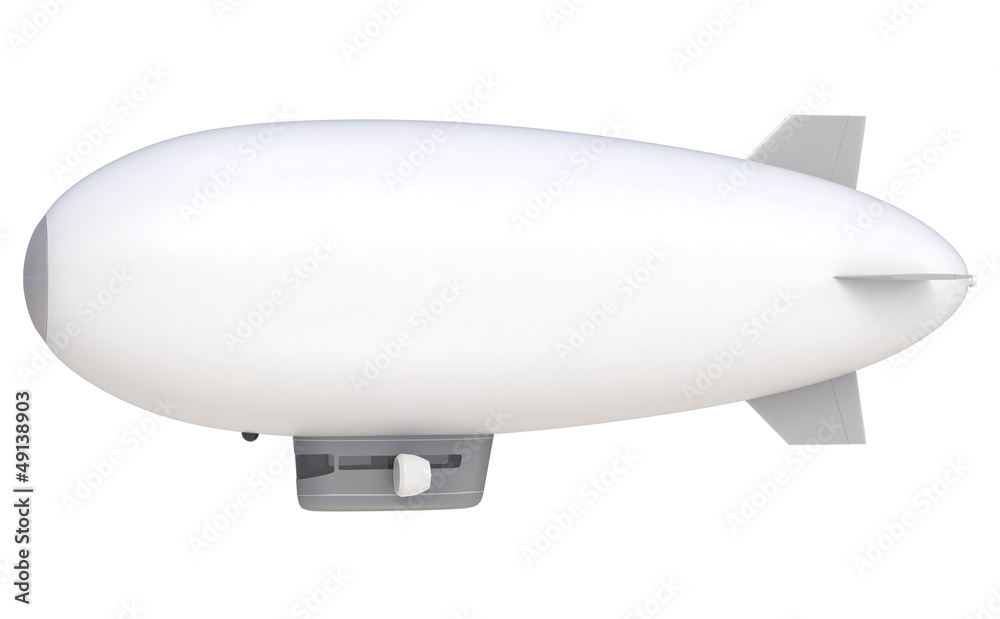 Naklejka premium white airship with copy space