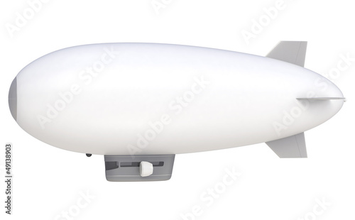 white airship with copy space