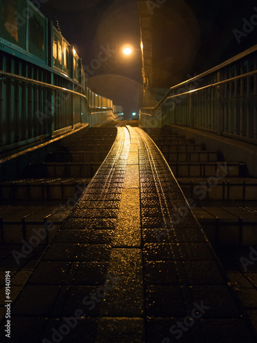 stairs at night