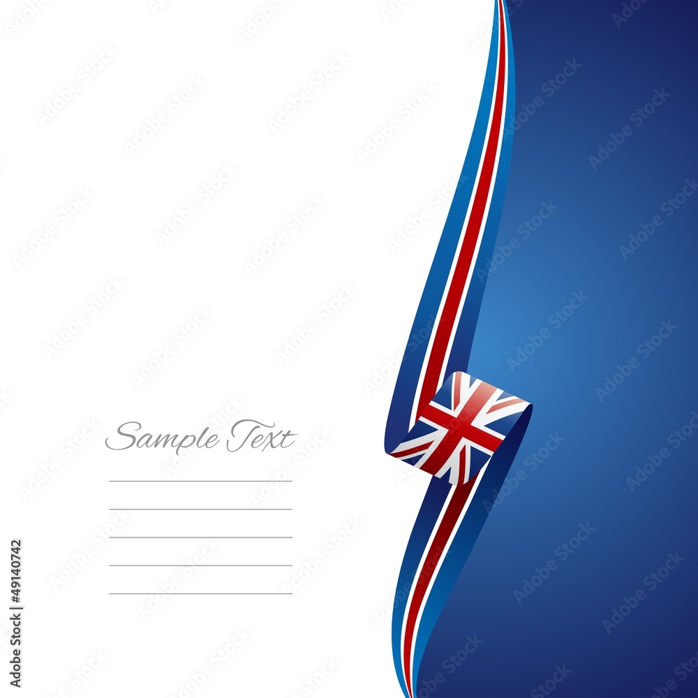 British right side brochure cover vector - obrazy, fototapety, plakaty 