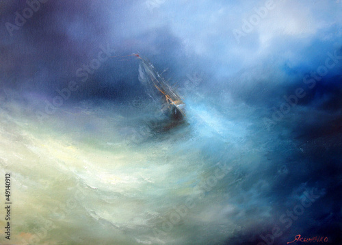 Seascape Storm in the Indian Ocean © World of painting