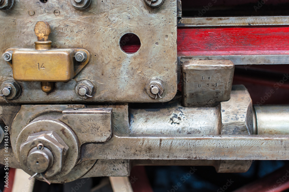 details of an old steam locomotive