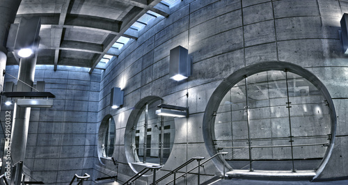 Underground HDR metro station panorama photo