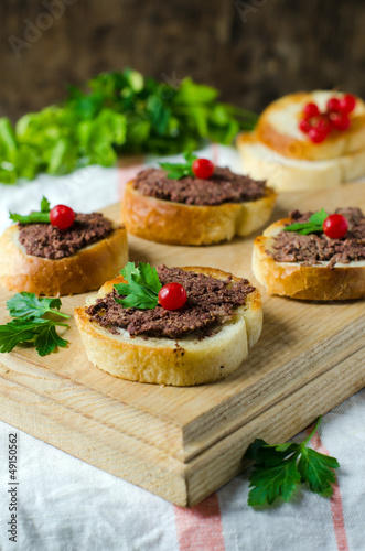 Crostini with pate