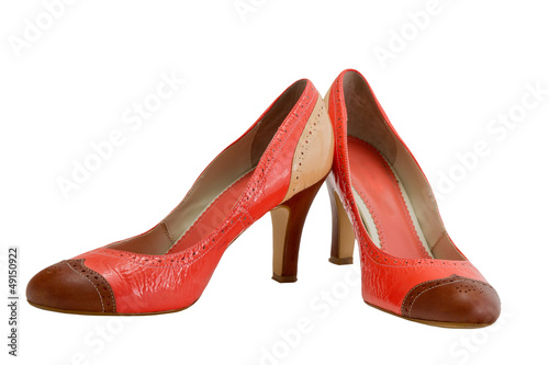 image of female heels on a white background