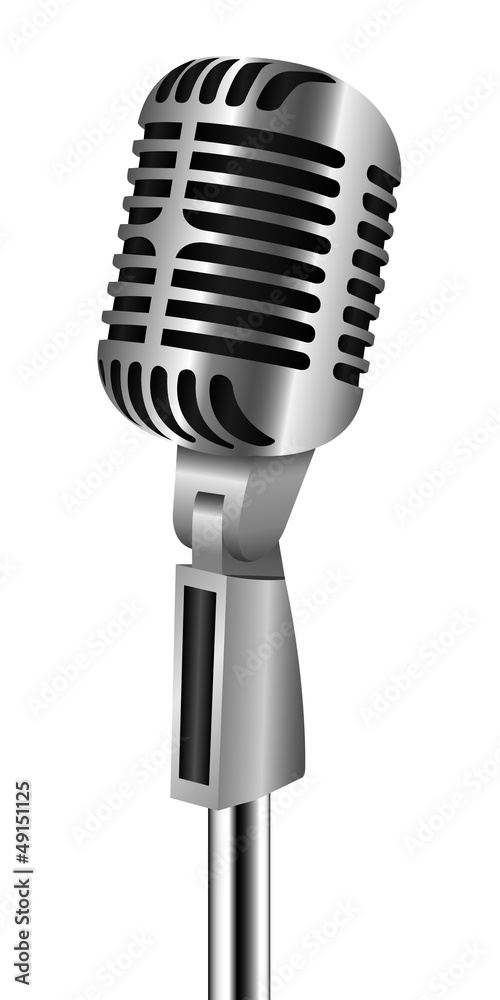 Fototapeta premium Retro Microphone On Stand