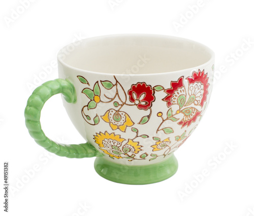 Tea cups isolated on white