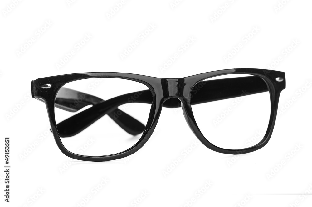 Fototapeta premium black glasses on a white background