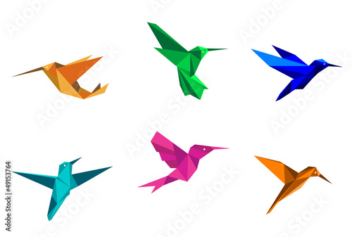 Origami hummingbirds