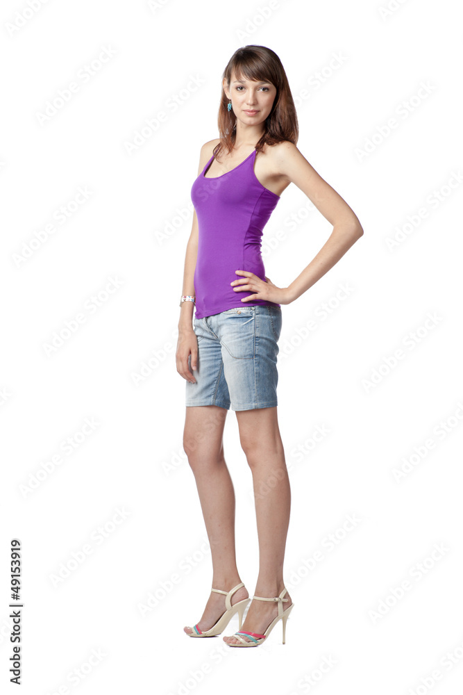 full length portrait of a pretty brunette full length portrait of a pretty brunette